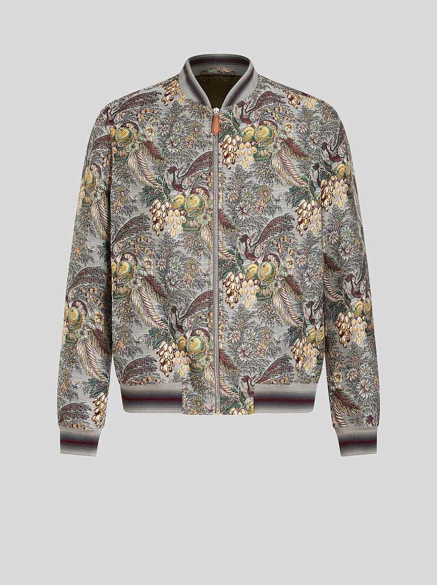 ETRO Cappotti E Capispalla | Giubbotto Bomber Jacquard Multicolore