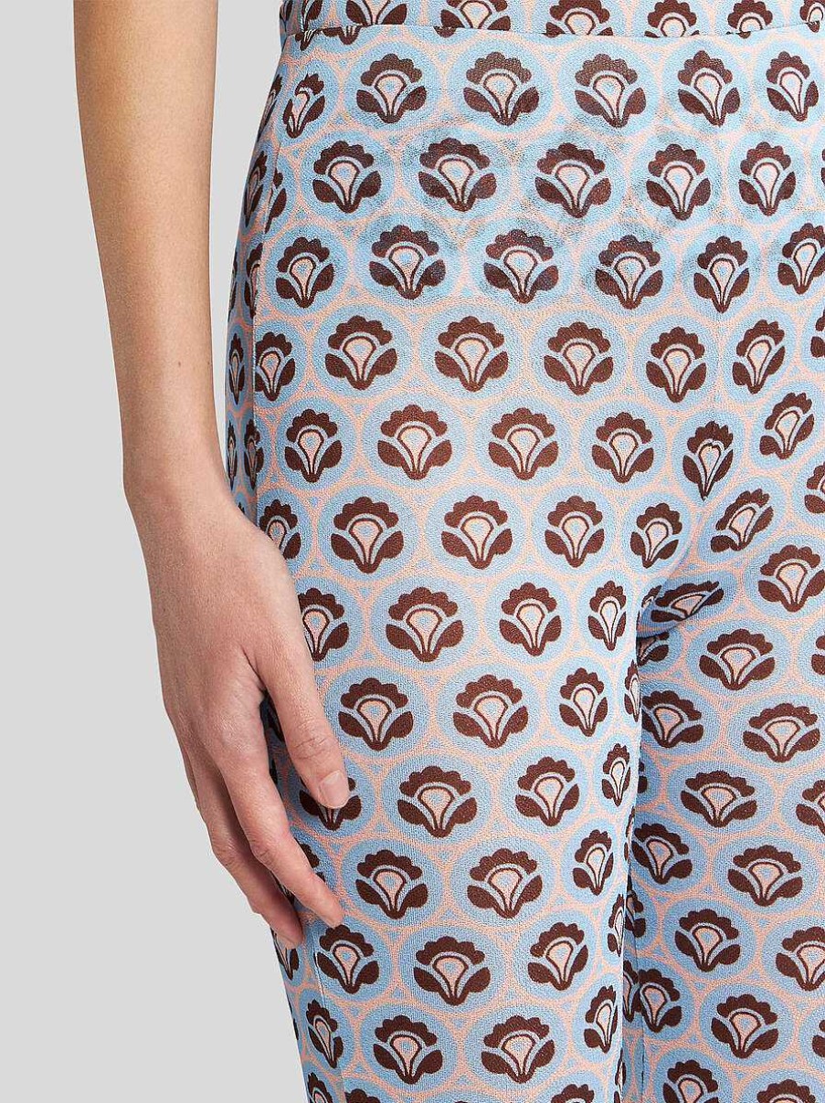ETRO Pantaloni | Pantaloni In Jersey Stampato Azzurro