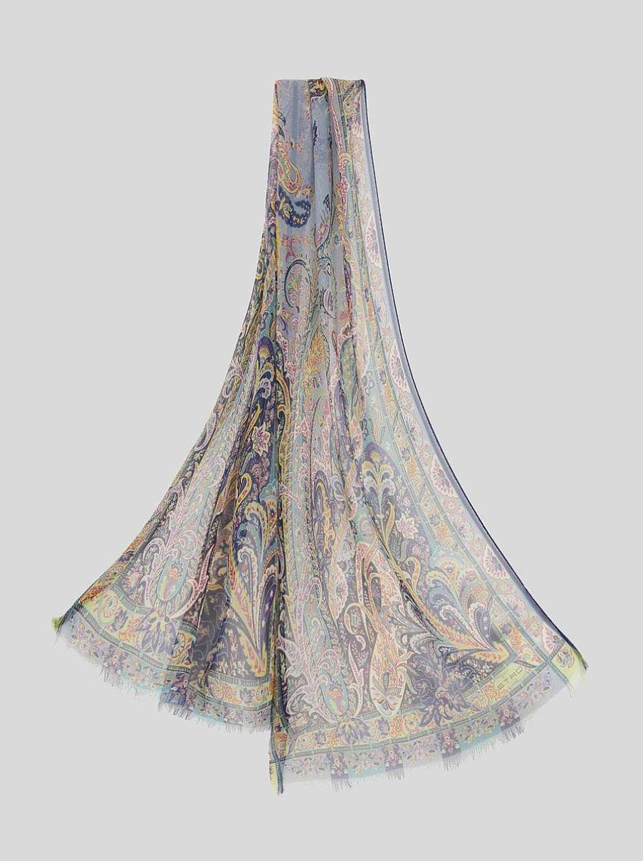 ETRO Sciarpe E Seta | Sciarpa Di Seta Paisley Rosso
