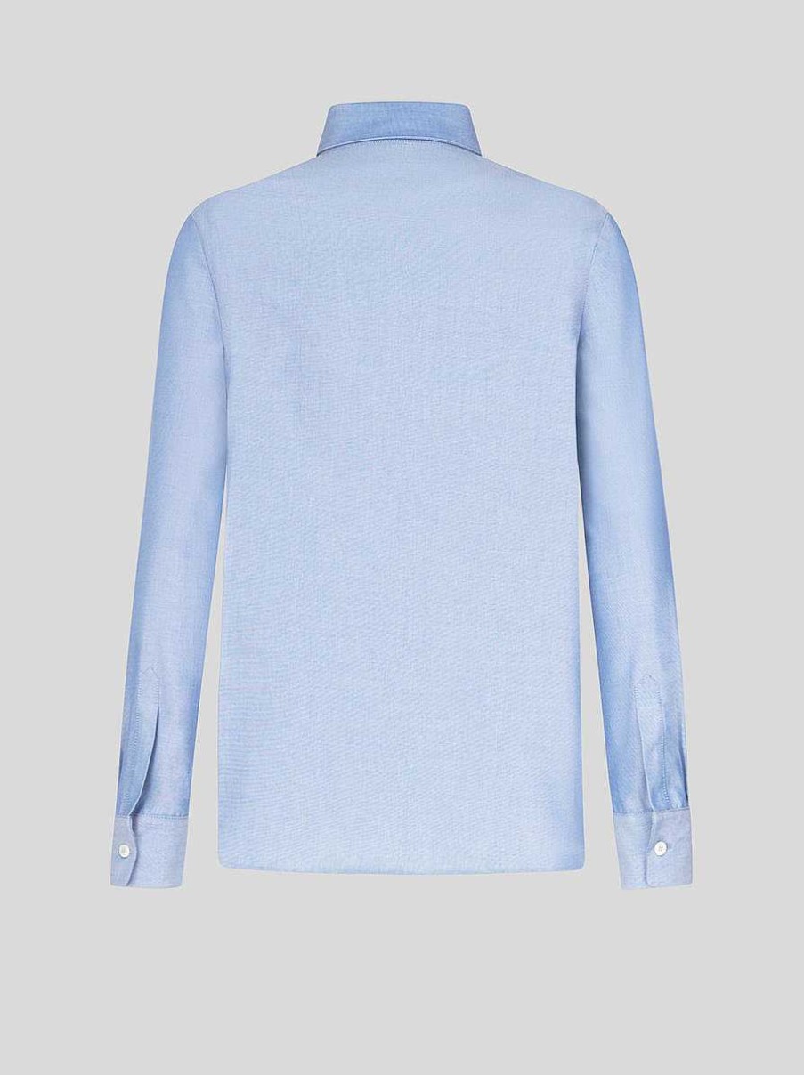 ETRO Camicie E Camicette | Camicia Oxford Con Dettaglio Pegaso Bianco