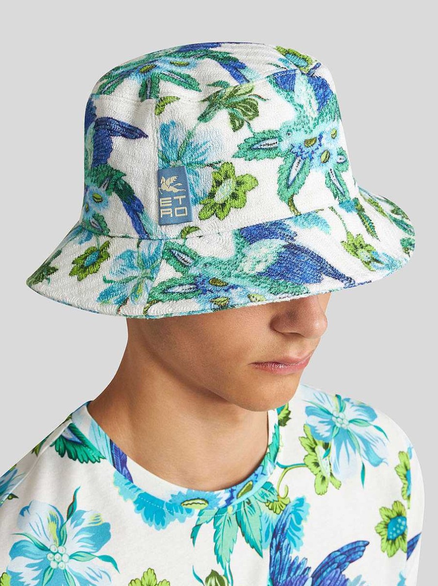 ETRO Cappelli | Cappello Da Pescatore Stampato Azzurro
