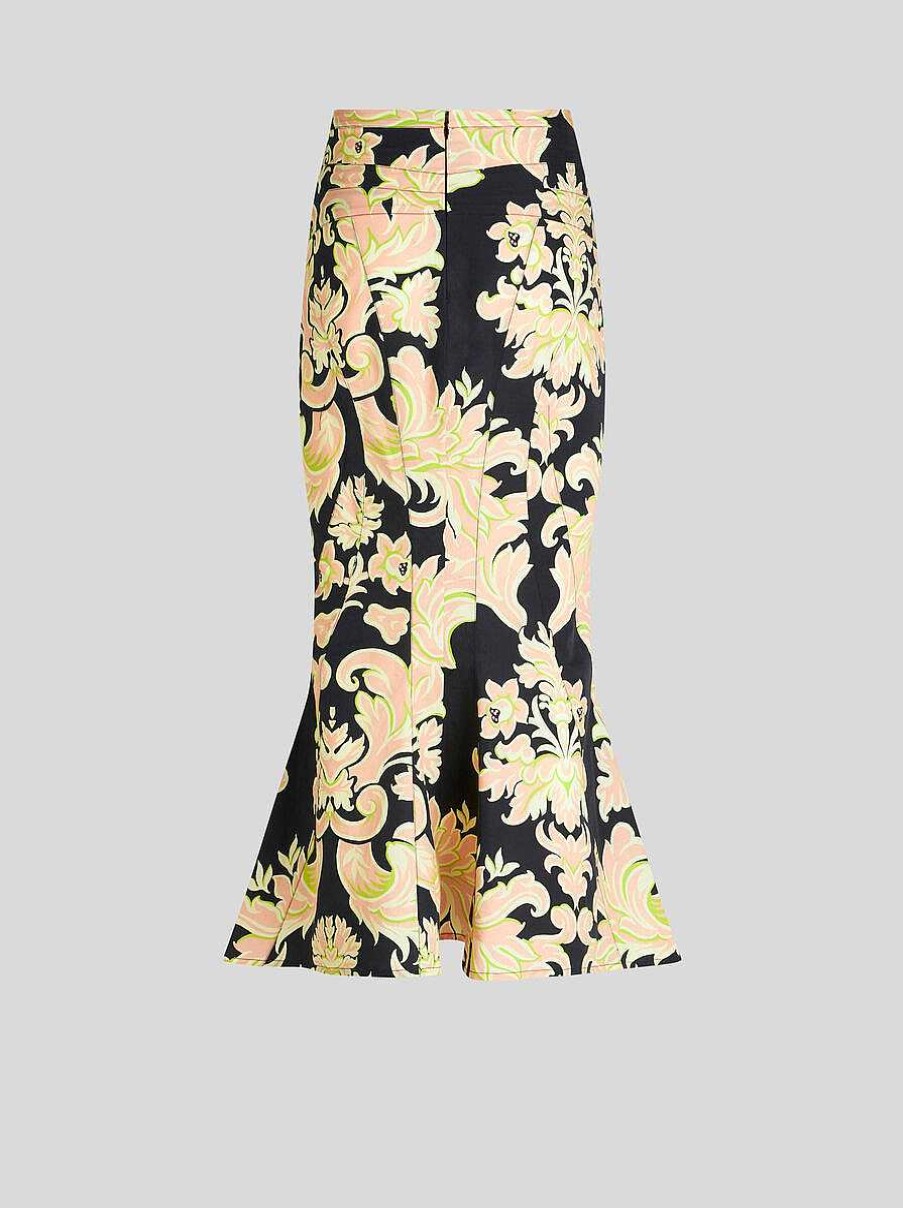ETRO Gonne | Gonna In Cotone Stampato Nero