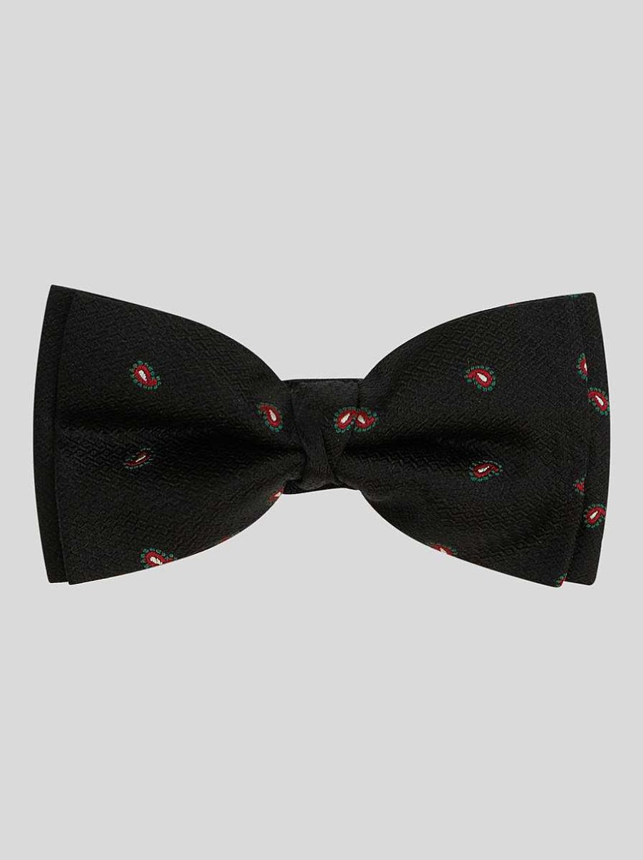 ETRO Cravatte E Fazzoletti Da Taschino | Papillon Con Micro Paisley Nero