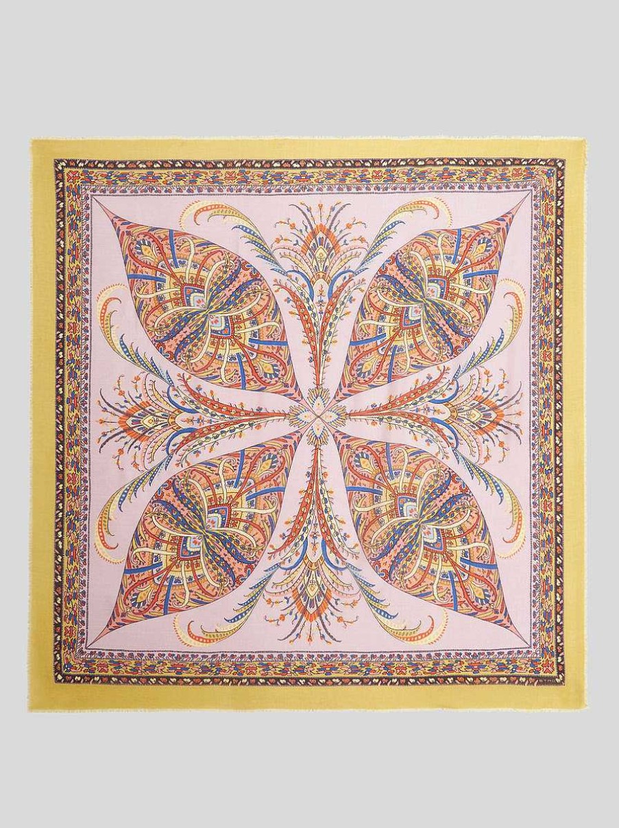 ETRO Sciarpe E Seta | Scialle Con Stampa Bouquet Rosa