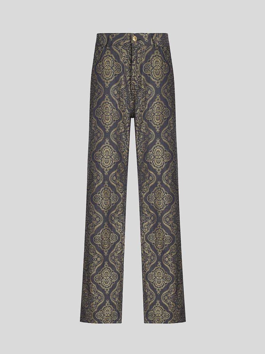 ETRO Denim | Jeans Larghi Jacquard Giallo