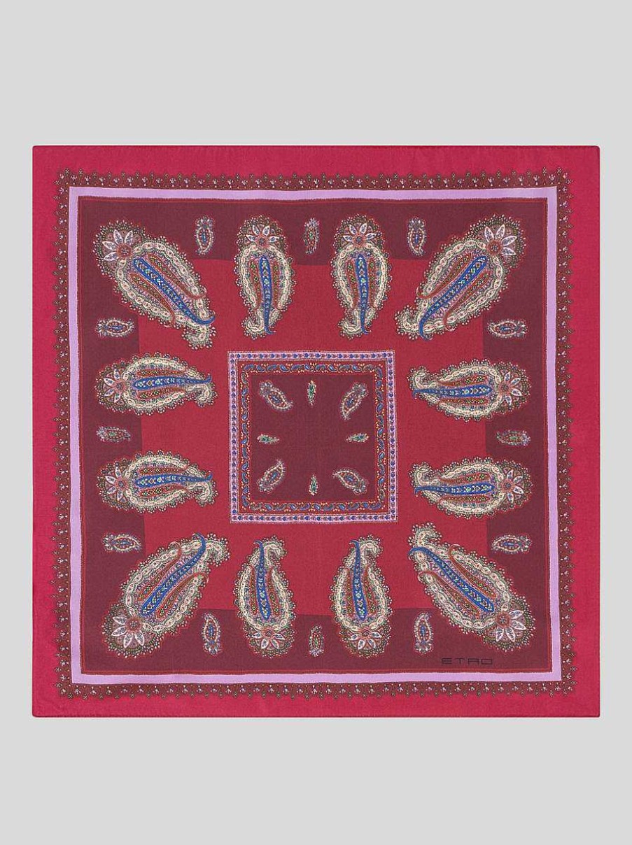 ETRO Cravatte E Fazzoletti Da Taschino | Fazzoletto Da Taschino Con Motivo Paisley Verde