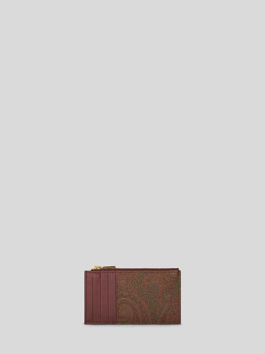 ETRO Portafogli E Porta Carte Di Credito | Porta Carte Paisley Rosso