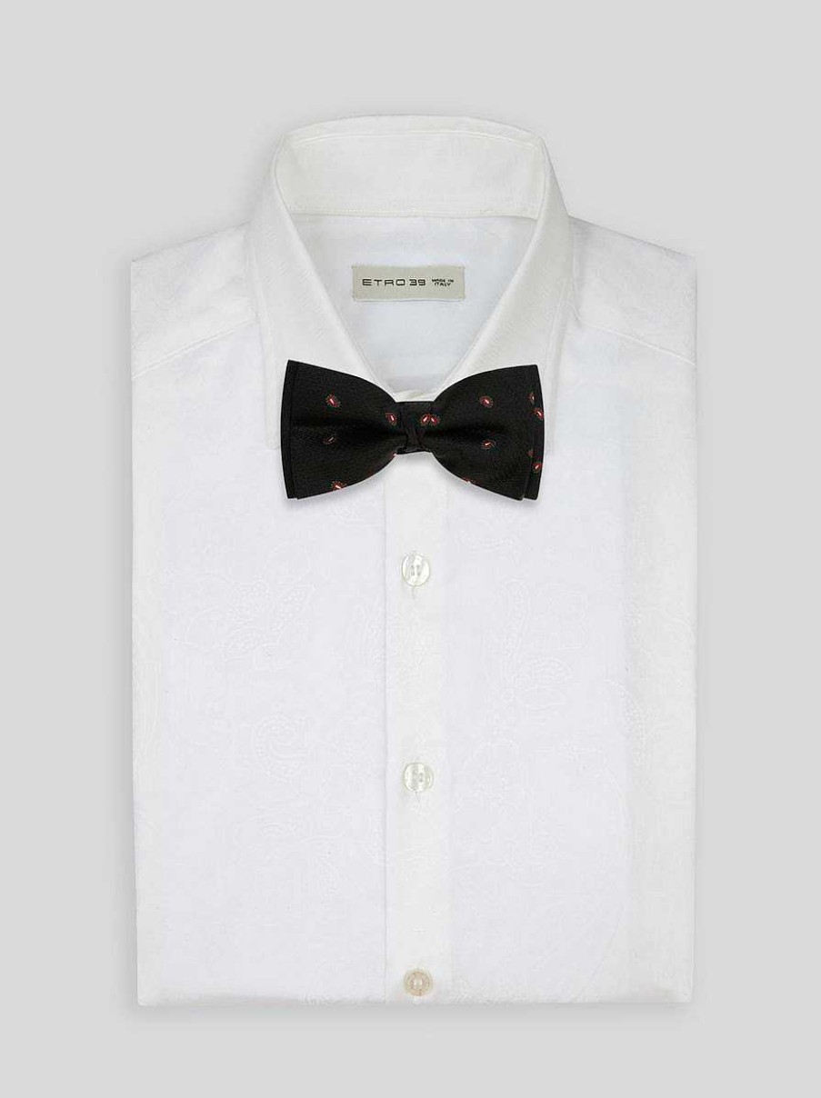 ETRO Cravatte E Fazzoletti Da Taschino | Papillon Con Micro Paisley Nero