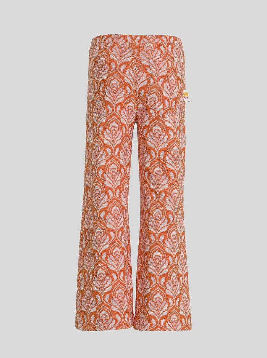 ETRO Pantaloni, Pantaloncini E Gonne | Pantaloni Ersey Jacquard Da Bambino Arancia